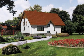  Projekt domu WB-3340 (KRA1074) - projekt domu parterowego z poddaszem - Zdjęcie 2