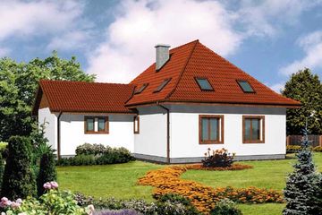  Projekt domu WB-3903 (KRA1081) - projekt domu parterowego z poddaszem - Zdjęcie 2