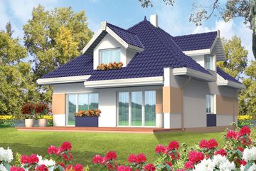  Projekt domu Merlin G1 (WRC1004) - projekt domu parterowego z poddaszem - Zdjęcie 2