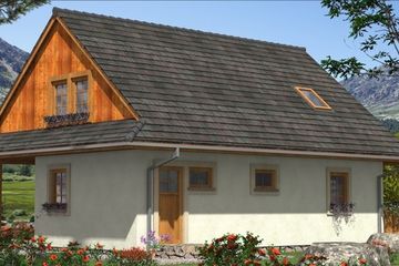  Projekt domu A-100 Dom szkieletowy (BBD1160) - projekt domu parterowego z poddaszem - Zdjęcie 2