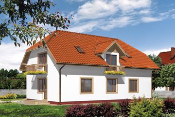  Projekt domu WB-3410 (KRA1112) - projekt domu parterowego z poddaszem - Zdjęcie 2