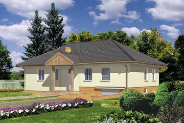  Projekt domu WB-3416 (KRA1114) - projekt domu parterowego - Zdjęcie 2