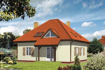  Projekt domu WB-3471 (KRA1118) - projekt domu parterowego z poddaszem - Zdjęcie 2