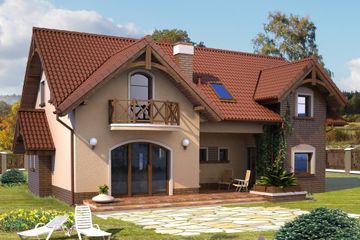  Projekt domu Gosia (WRX1060) - projekt domu parterowego z poddaszem - Zdjęcie 2