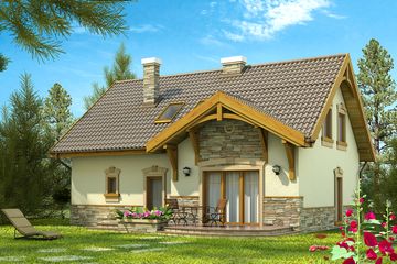  Projekt domu Iga (WRX1061) - projekt domu parterowego z poddaszem - Zdjęcie 2