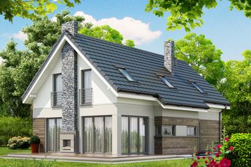  Projekt domu Kacper (WRX1062) - projekt domu parterowego z poddaszem - Zdjęcie 2