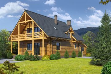  Projekt domu Dziekanowice 7dw (KRP1456) - projekt domu parterowego z poddaszem - Zdjęcie 2