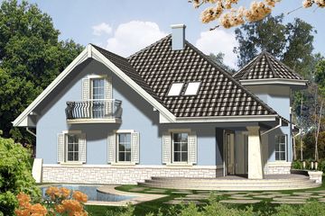  Projekt domu Casablanca (WRN1120) - projekt domu parterowego z poddaszem - Zdjęcie 2