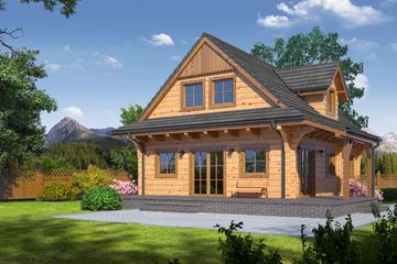  Projekt domu Rydzowo 3 (KRP1450) - projekt domu parterowego z poddaszem - Zdjęcie 2