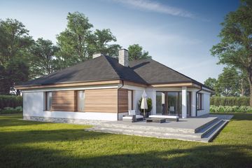  Projekt domu Rozłożysty C (GDA1030) - projekt domu parterowego - Zdjęcie 2