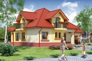  Projekt domu Dandys 1 (WRW1030) - projekt domu parterowego z poddaszem - Zdjęcie 2