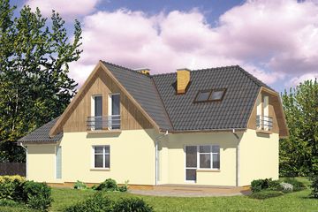  Projekt domu WB-3941 (KRA1124) - projekt domu parterowego z poddaszem - Zdjęcie 2