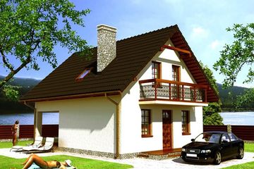  Projekt domu Anielski Zaułek 63 (KRN1012) - projekt domu parterowego z poddaszem - Zdjęcie 2