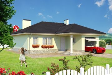  Projekt domu Malinowa Polana 70 (KRN1017) - projekt domu parterowego - Zdjęcie 2