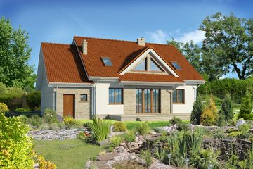  Projekt domu Hudson IV LMP42c (WRB1417) - projekt domu parterowego z poddaszem - Zdjęcie 2