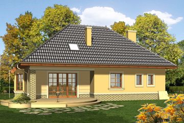  Projekt domu Grafika (WRN1134) - projekt domu parterowego z poddaszem - Zdjęcie 2