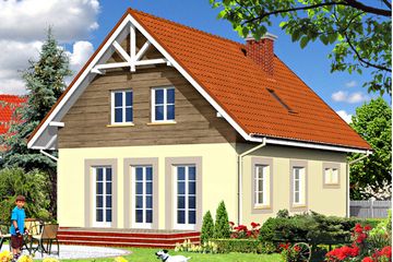  Projekt domu AR 115 P1 (KRL1092) - projekt domu parterowego z poddaszem - Zdjęcie 2