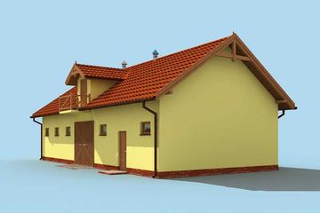  Projekt stajni S41 Stajnia dla koni - 4 boksy (SLN1468) - projekt stajni parterowego - Zdjęcie 2