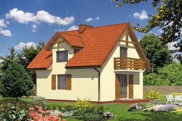  Projekt domu WB-3998 (KRA3519) - projekt domu parterowego z poddaszem - Zdjęcie 2