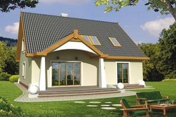  Projekt domu Lilia 2A 2-garaże (WRD1199) - projekt domu parterowego z poddaszem - Zdjęcie 2