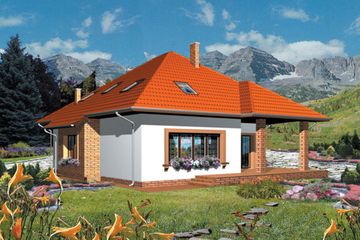  Projekt domu AB-036 (WOC1000) - projekt domu parterowego z poddaszem - Zdjęcie 2