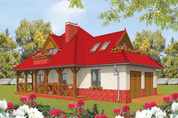  Projekt domu Delfina II G2 (WRC1349) - projekt domu parterowego z poddaszem - Zdjęcie 2