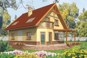  Projekt domu Mila G1 (WRC1010) - projekt domu parterowego z poddaszem - Zdjęcie 2