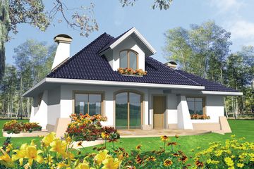  Projekt domu Milena II G1 (WRC1012) - projekt domu parterowego z poddaszem - Zdjęcie 2