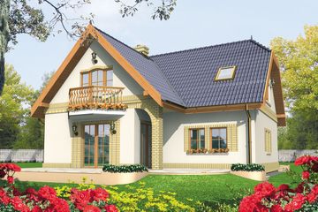  Projekt domu Mirabelka G1 (WRC1018) - projekt domu parterowego z poddaszem - Zdjęcie 2