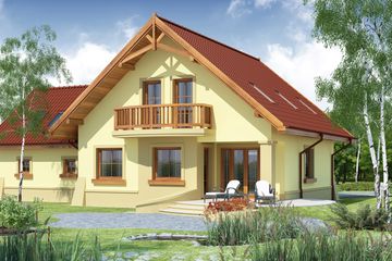  Projekt domu Hermes 3 (WRW1003) - projekt domu parterowego z poddaszem - Zdjęcie 2