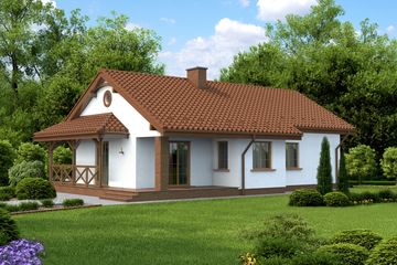  Projekt domu Alba (KRH1261) - projekt domu parterowego - Zdjęcie 2