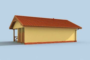  Projekt garażu G251 garaż dwustanowiskowy z werandą (SLN1482) - projekt garażu parterowego - Zdjęcie 2