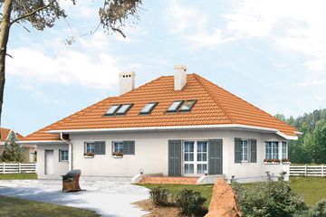  Projekt domu Huragan 3 (BSA1244) - projekt domu parterowego z poddaszem - Zdjęcie 2