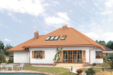  Projekt domu Grot 4 (BSA1246) - projekt domu parterowego z poddaszem - Zdjęcie 2