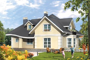  Projekt domu Gejzer (BSA1248) - projekt domu parterowego z poddaszem - Zdjęcie 2