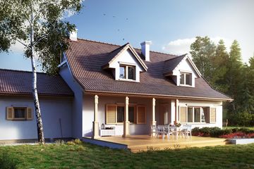  Projekt domu Combo 2 (BSA1250) - projekt domu parterowego z poddaszem - Zdjęcie 2