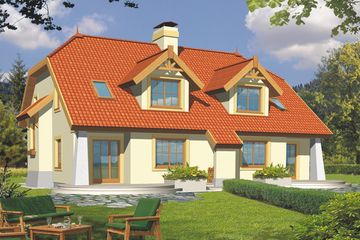  Projekt domu Sławek bliźniak (WRD1174) - projekt domu parterowego z poddaszem - Zdjęcie 2