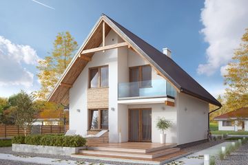  Projekt domu Sopran (BSA1104) - projekt domu parterowego z poddaszem - Zdjęcie 2