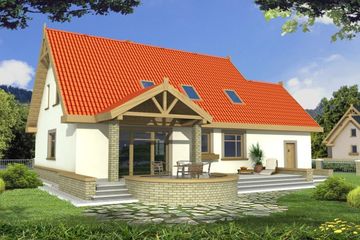  Projekt domu Lilia B garaż (WRD1065) - projekt domu parterowego z poddaszem - Zdjęcie 2