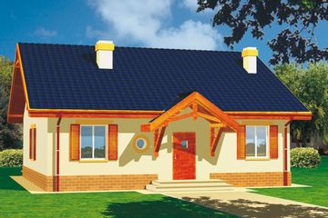  Projekt domu Magda wersja A bez garażu (WRD1066) - projekt domu parterowego z poddaszem - Zdjęcie 2