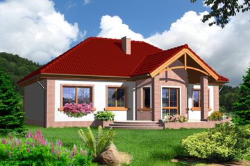  Projekt domu Duszanbe LMB42 (WRB1165) - projekt domu parterowego - Zdjęcie 2