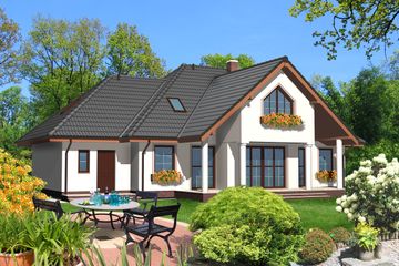  Projekt domu Paryż LMP113 (WRB1170) - projekt domu parterowego z poddaszem - Zdjęcie 2