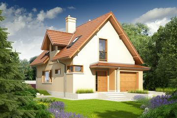  Projekt domu Julek II G1 (WRC1919) - projekt domu parterowego z poddaszem - Zdjęcie 2