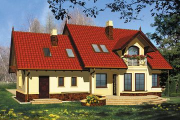  Projekt domu Diuna III (WRH1062) - projekt domu parterowego z poddaszem - Zdjęcie 2