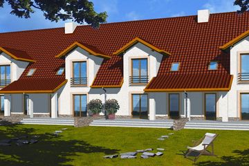  Projekt domu Ania segment środkowy szeregówka (WRD1162) - projekt domu parterowego z poddaszem - Zdjęcie 2