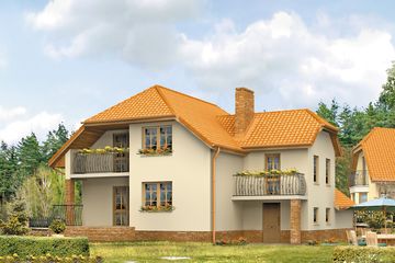  Projekt domu Topola 2 (BSA1086) - projekt domu parterowego z poddaszem - Zdjęcie 2