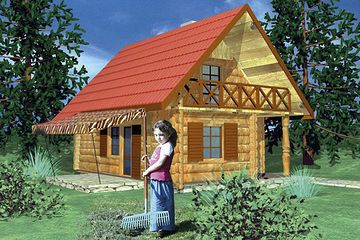  Projekt domu BR 025 (KRG1070) - projekt domu parterowego z poddaszem - Zdjęcie 2