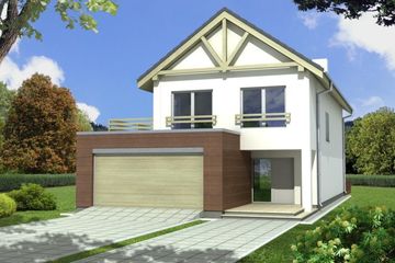  Projekt domu Pistacja A 2-garaże (WRD1217) - projekt domu z pełnym piętrem - Zdjęcie 2