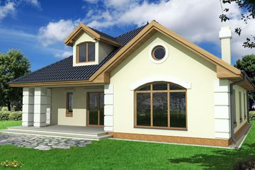  Projekt domu Promyk A (WRD1223) - projekt domu parterowego z poddaszem - Zdjęcie 2