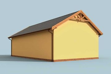  Projekt garażu G240 garaż z pomieszczeniem gospodarczym (SLN1470) - projekt garażu parterowego - Zdjęcie 2